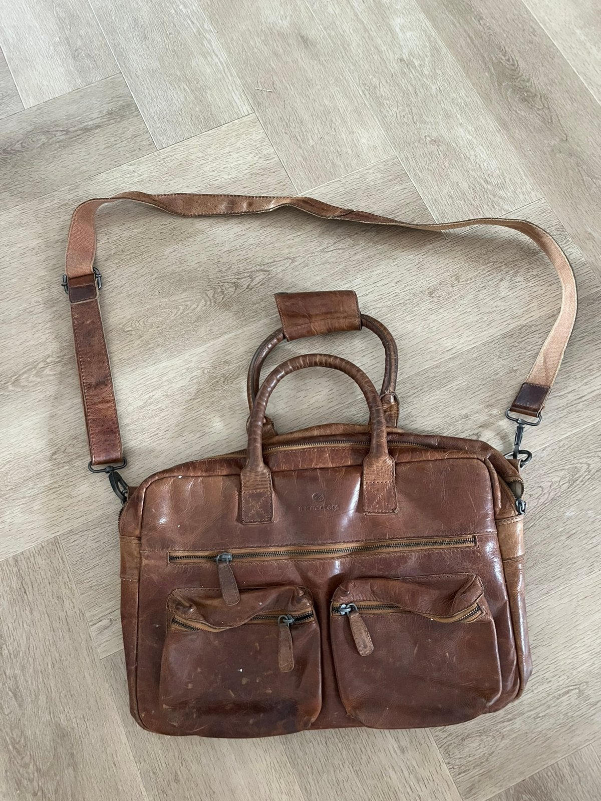 Micmacbags westernbag laptoptas, Gebruikt, Overige kleuren, Leer, Ophalen