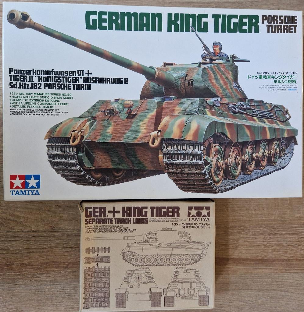TAMIYA 1/35 KING TIGER Porsche Turret No.169 +165, Hobby en Vrije tijd, Tank, 1:32 tot 1:50, Nieuw, Ophalen of Verzenden