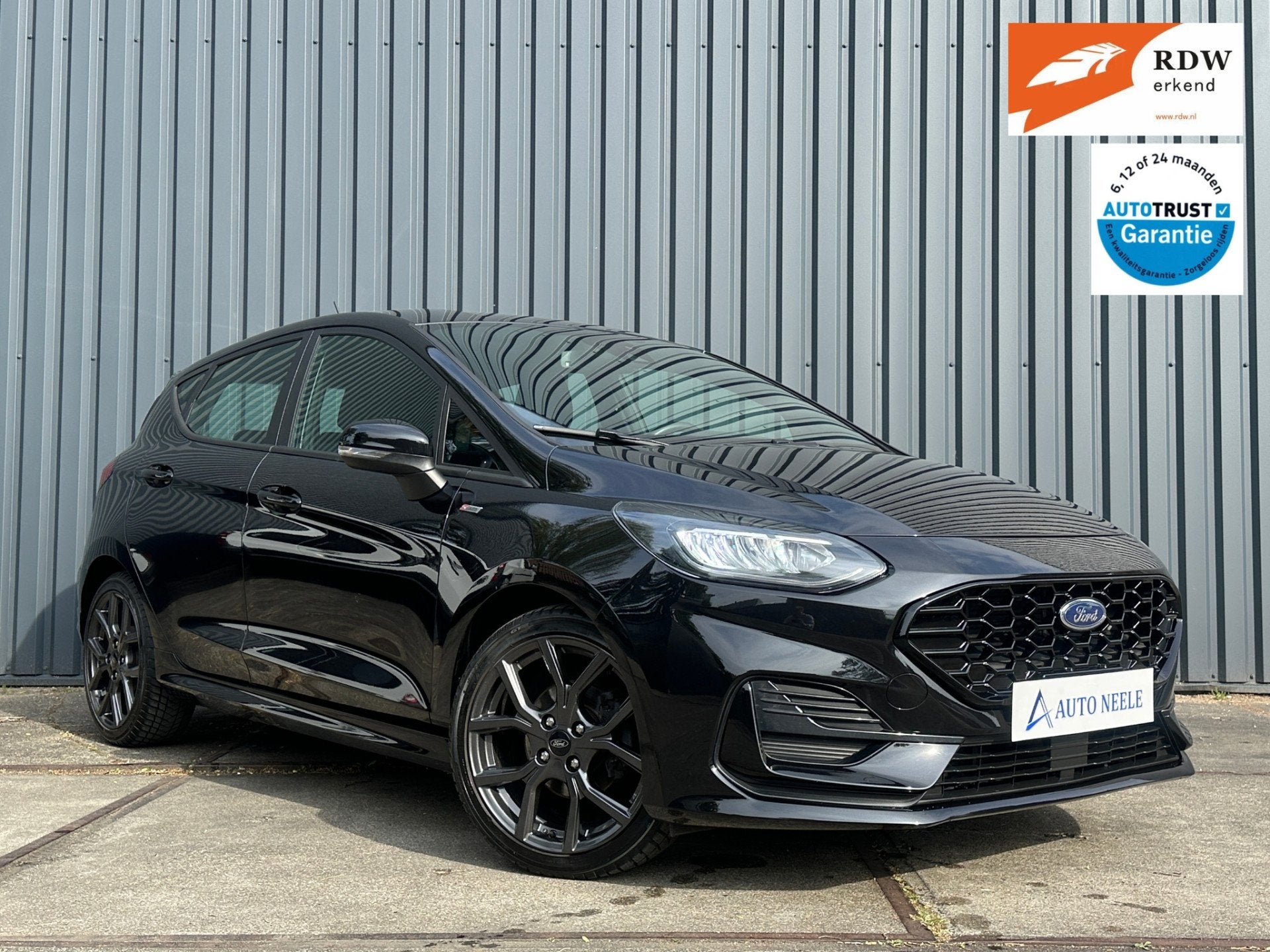 Ford Fiesta 1.0 EcoBoost 125 pk Hybrid ST-Line X Trekhaak, A, Voorwielaandrijving, Stof, Gebruikt, Zwart
