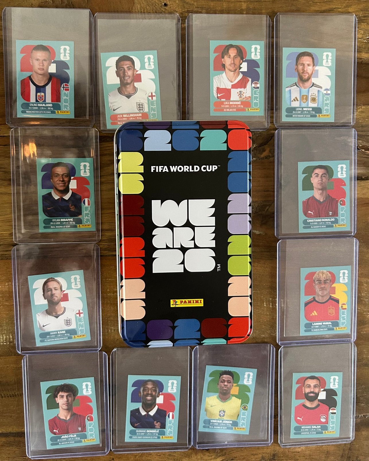 World Cup 2026 top spelers Messi, Ronaldo, Haaland, Salah….., Ophalen of Verzenden, Nieuw, Meerdere stickers