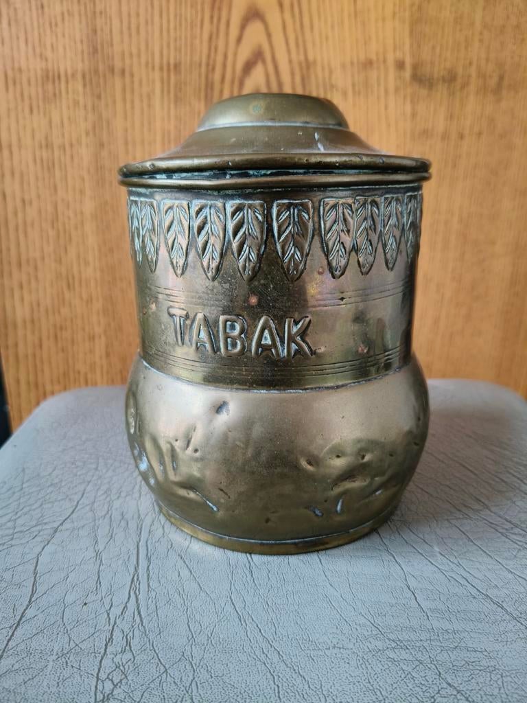 Koperen tabakspot met deksel, Antiek en Kunst, Antiek | Koper en Brons, Ophalen of Verzenden