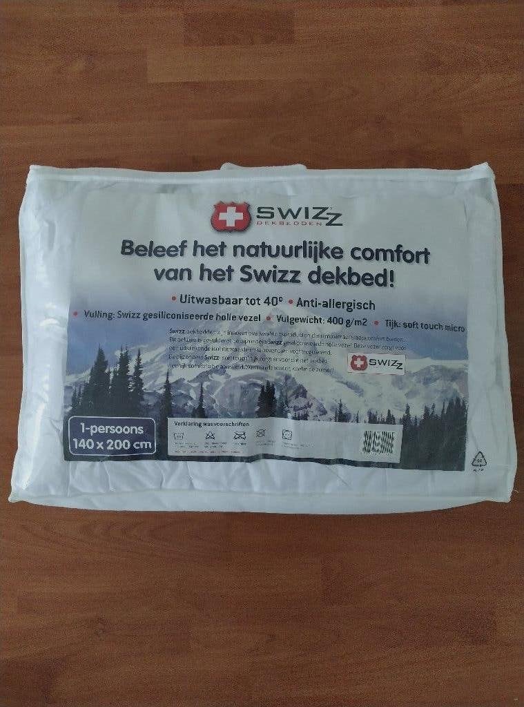 Swizz eenpersoons dekbed 140x200 - all season, Ophalen, Eenpersoons, Wit, Overige merken