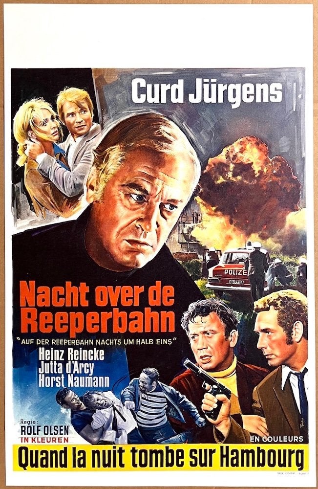 Nacht over de Reeperbahn (1973) - Originele filmposter, Verzamelen, Ophalen of Verzenden, Gebruikt, A1 t/m A3, Film en Tv