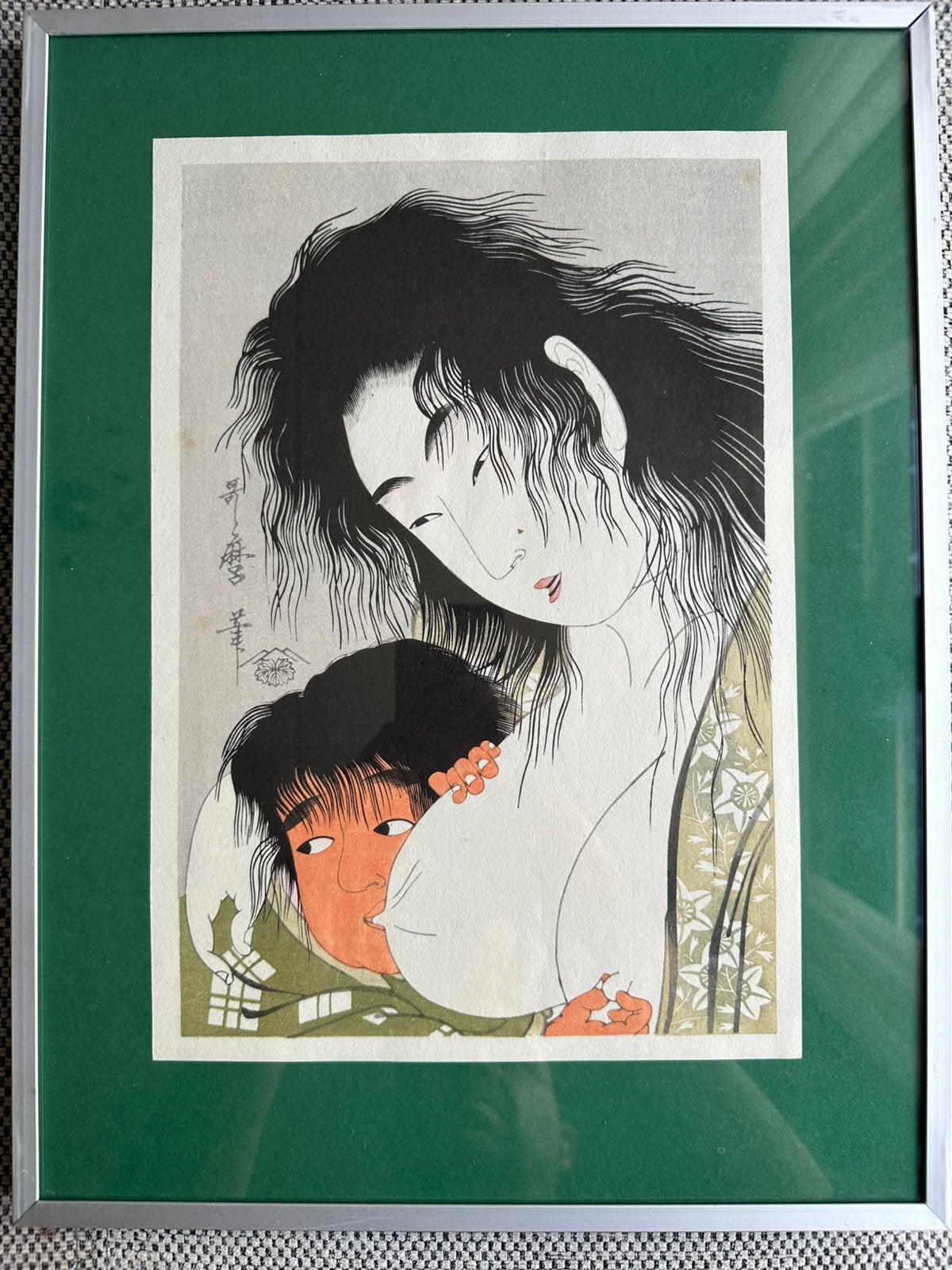 Antieke Japanse Houtsnede Ukiyo-e - Kitagawa, Antiek en Kunst, Ophalen of Verzenden