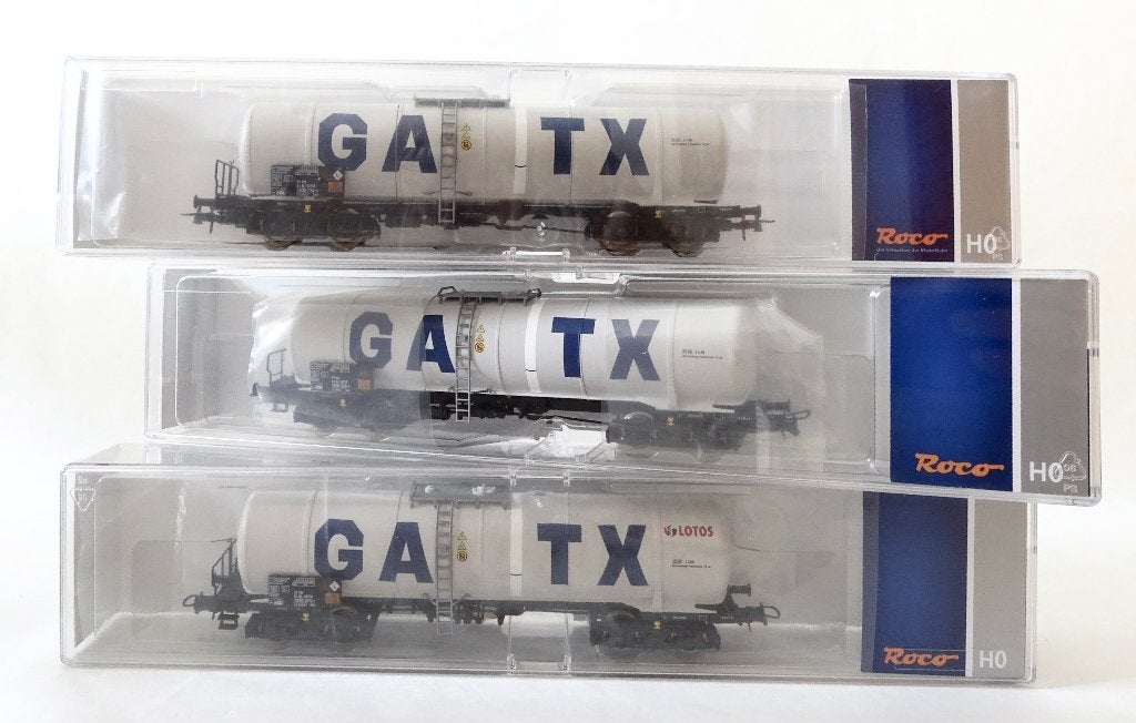 Roco 67136 GATX Ketelwagenset 3 stuks, Hobby en Vrije tijd, Gelijkstroom of Wisselstroom, Wagon, Ophalen of Verzenden, Zo goed als nieuw