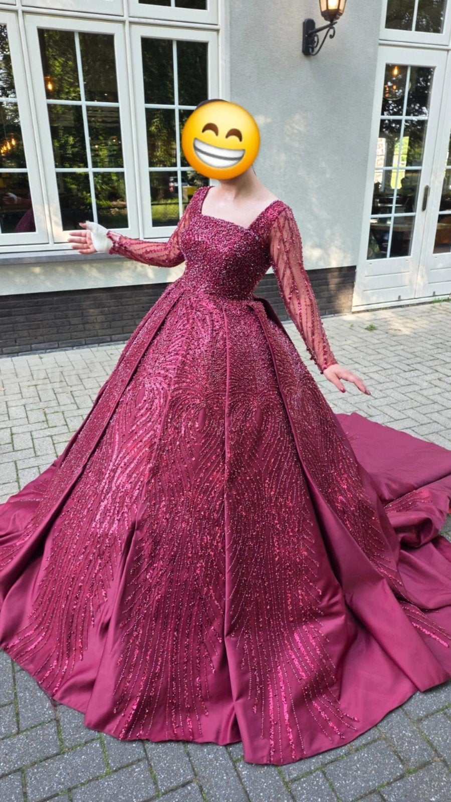 Prachtige Henna Jurk - Zo goed als nieuw, Kleding | Dames, Jurken, Ophalen, Zo goed als nieuw, Wit, Onder de knie