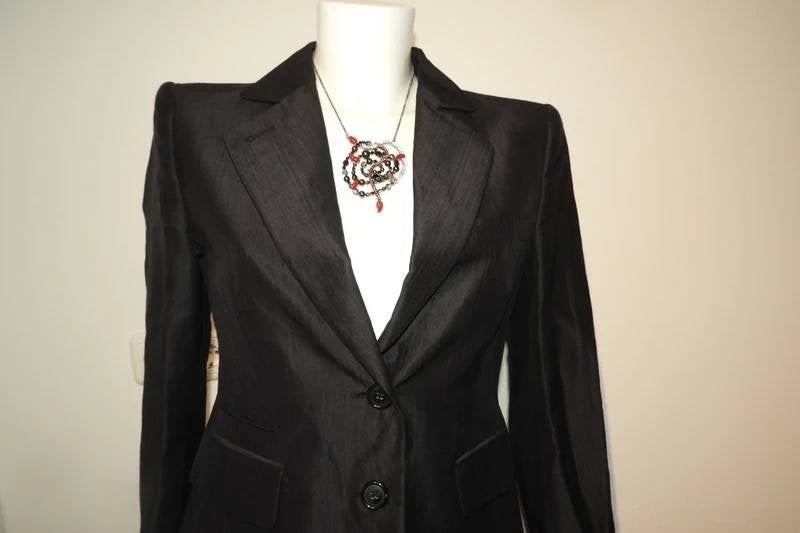 Miu Miu chique blazer linnen zijde fijne glans over de stof, Miu Miu, Verzenden, Zwart, Zo goed als nieuw