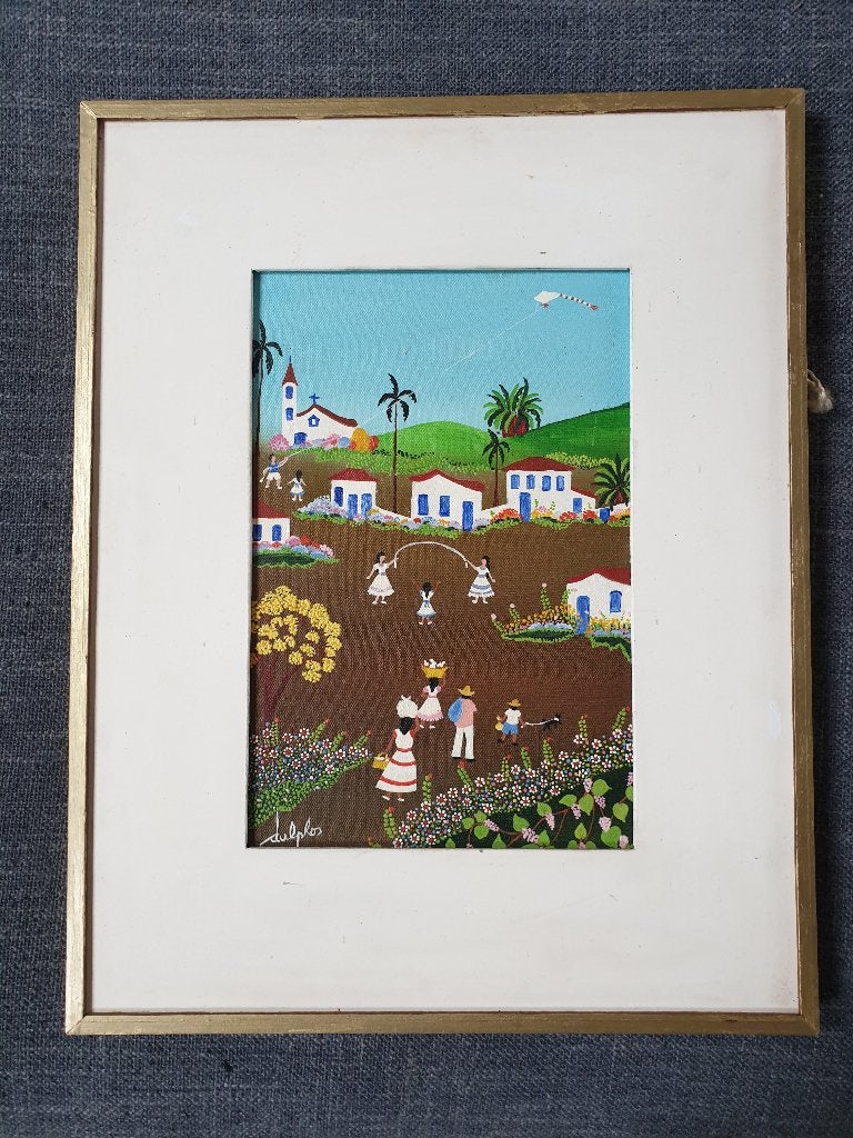 Schilderij, Braziliaanse naieve kunst, Ophalen of Verzenden, Gelezen