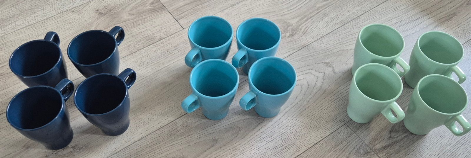 12 IKEA mokken in 3 verschillende kleuren, Ophalen, Gebruikt, IKEA, Overige stijlen