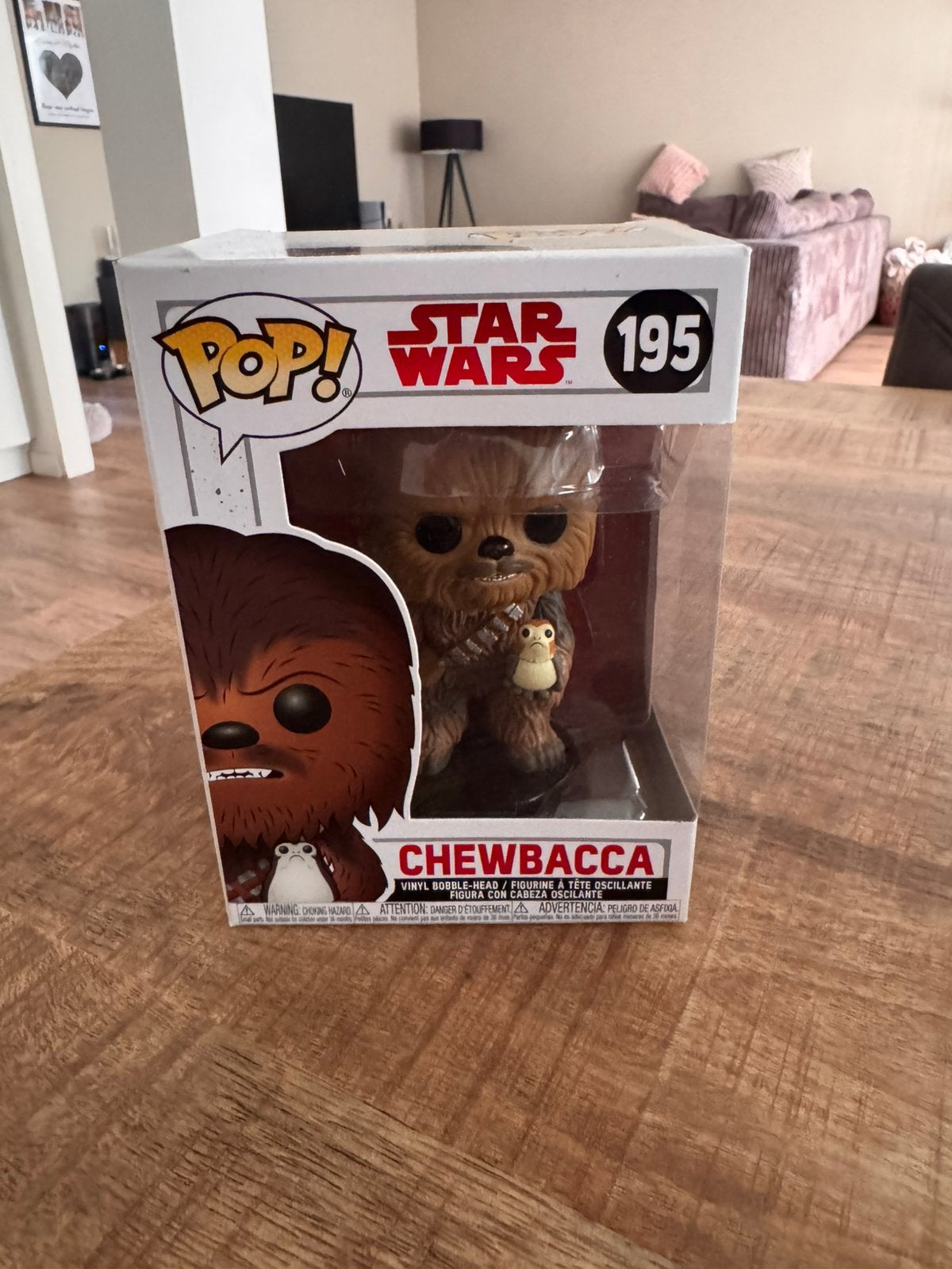 Funko Pop! Star Wars – Chewbacca with Porg #195, Ophalen of Verzenden, Zo goed als nieuw