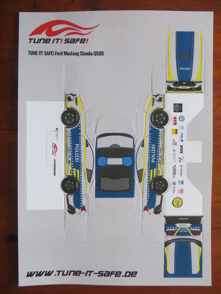 Bouwplaat Tune it! Safe! Ford Mustang Steeda Q500 Polizei, Ophalen of Verzenden, Nieuw, Ford