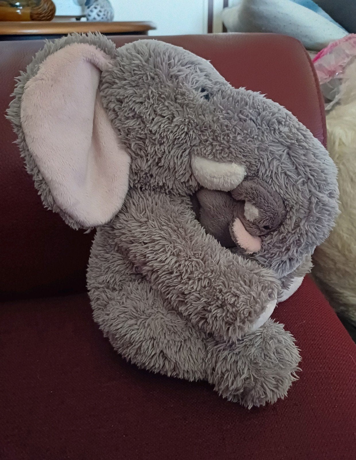 Olifant met kleintje 30 cm, Ophalen, Gebruikt, Olifant