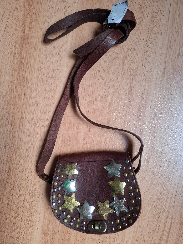 tasje studs & stones , nieuw, Ophalen of Verzenden, Nieuw, Bruin, Schoudertasje