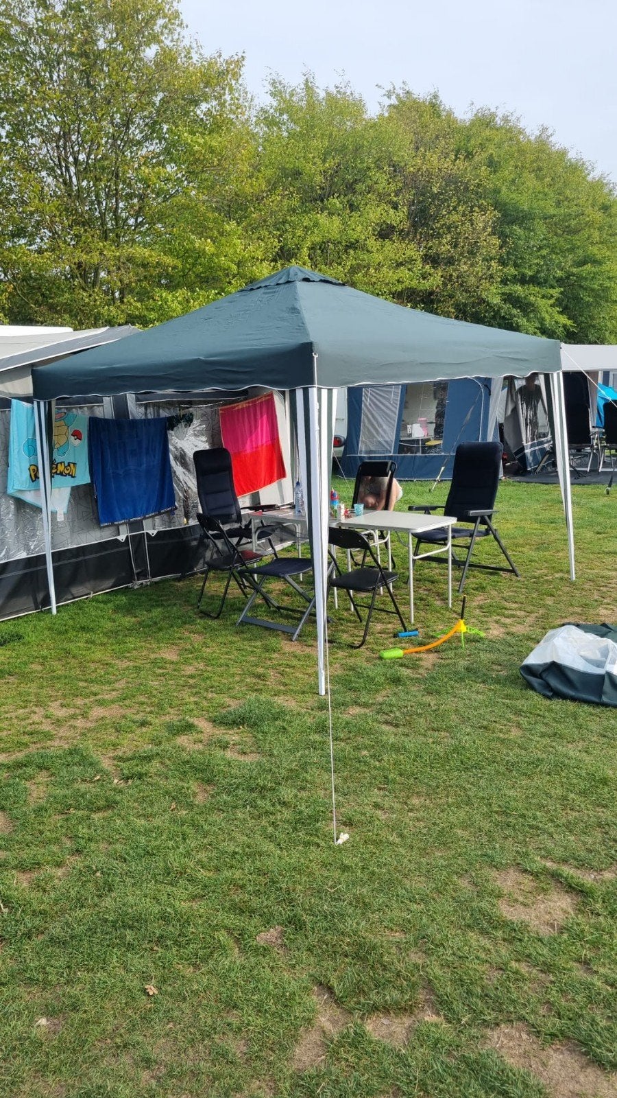 Aluminium Opvouwbare Partytent Groen - Z.G.A.N., Tuin en Terras, Ophalen of Verzenden, Gebruikt, Minder dan 5 meter