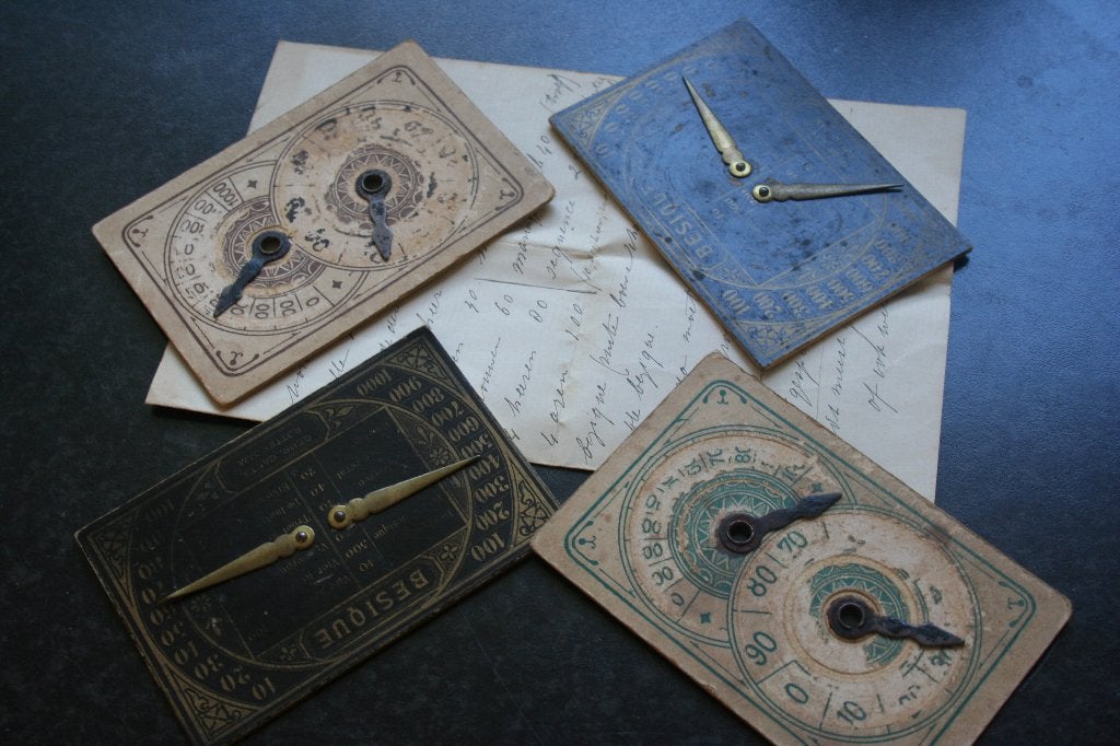 Antiek Besique punten kaarten  iconische  spel, Antiek en Kunst, Ophalen of Verzenden