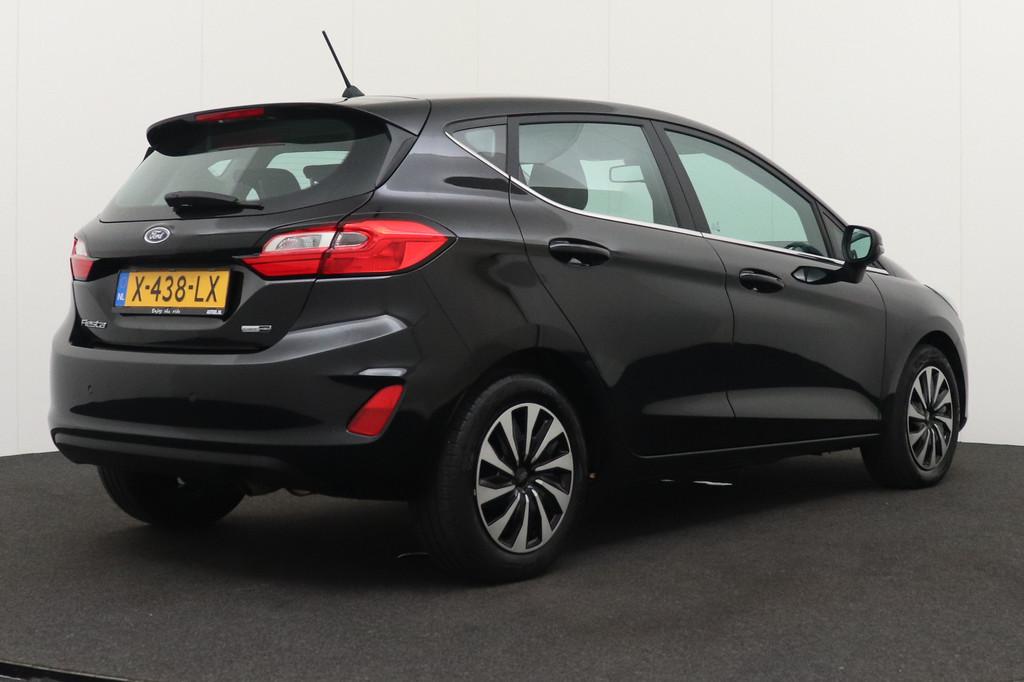 Ford Fiesta 1.0 137 PK Hybrid Titanium Climate Carplay Stoel, Voorwielaandrijving, Stof, Gebruikt, 1133 kg