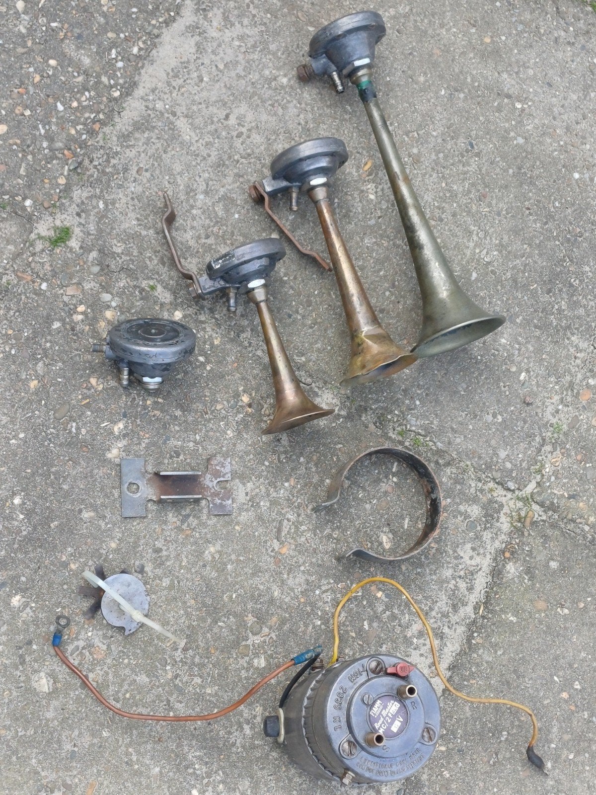 Zeldzame Fiamm MC 2 F 4 tonige luchthoorn 12V Road Master c, Ophalen of Verzenden, Gebruikt