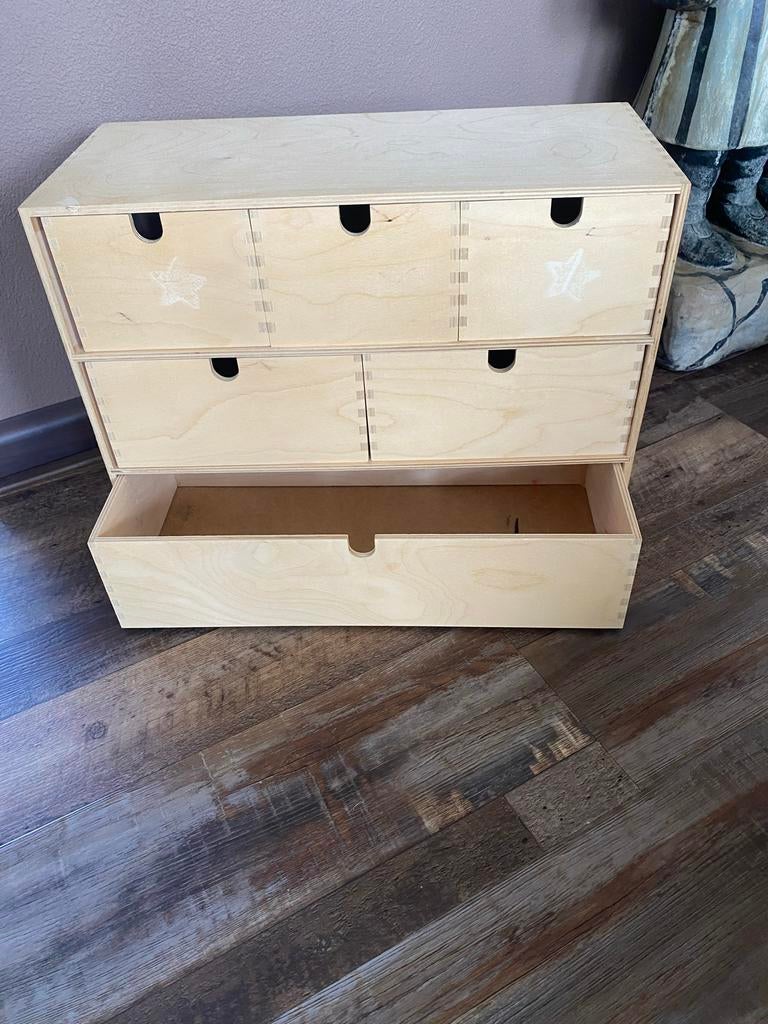 IKEA MOPPE Miniladekast, grenen, 42x18x32 cm, Huis en Inrichting, Minder dan 50 cm, 5 laden of meer, Ophalen of Verzenden, Minder dan 25 cm
