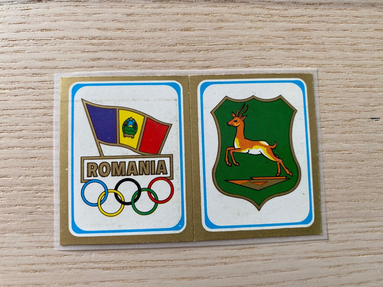 Panini 1972 Olympische Spelen #S79 Roemenie / Zuid Afrika, Verzamelen, Sportartikelen en Voetbal, Verzenden, Gebruikt, Buitenlandse clubs