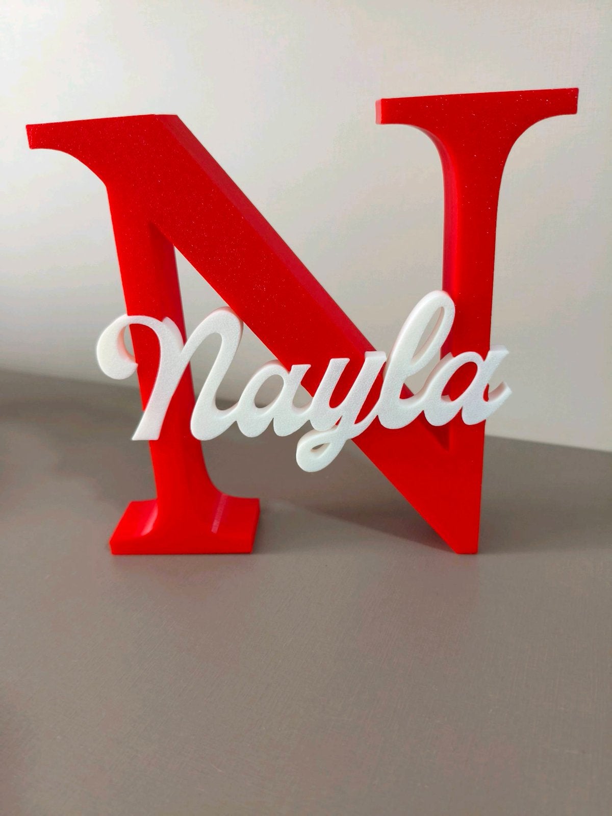 Gepersonaliseerde 3D geprinte letter met naam, Meerkleurig, Nieuw, Kunststof, Ophalen of Verzenden