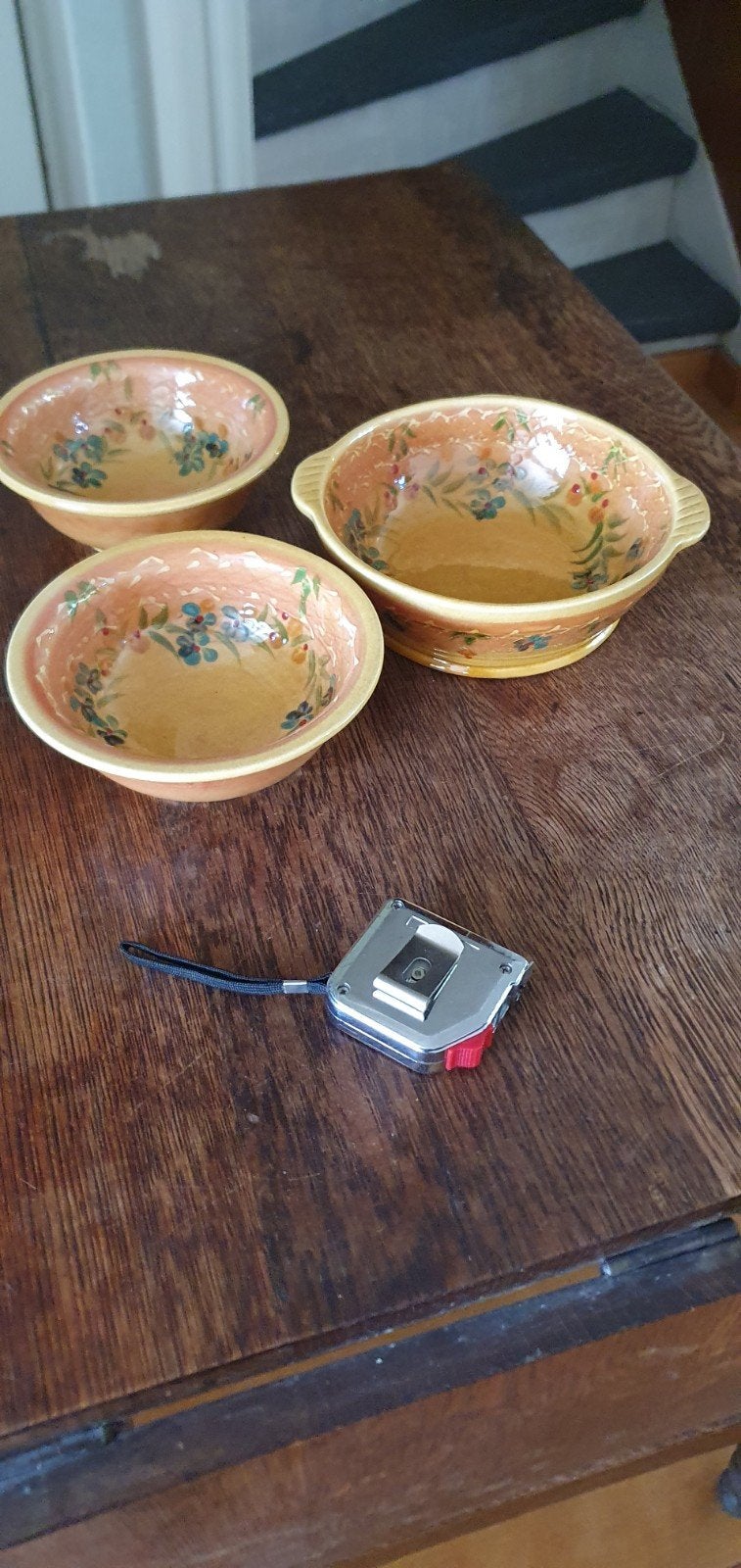 set(3)amberkleurige schalen uit de Provence, Ophalen of Verzenden