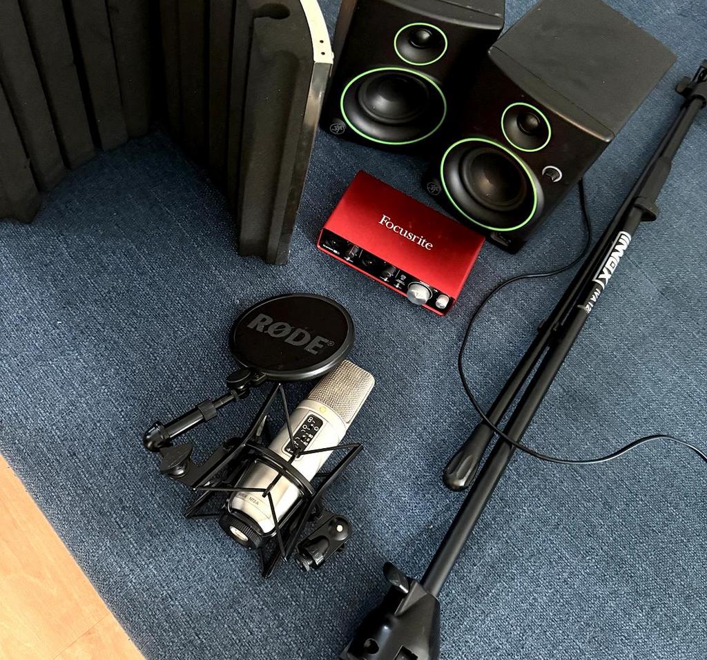 Complete Studio set – Microfoon, Interface, Speakers + Acc, Ophalen of Verzenden, Zo goed als nieuw