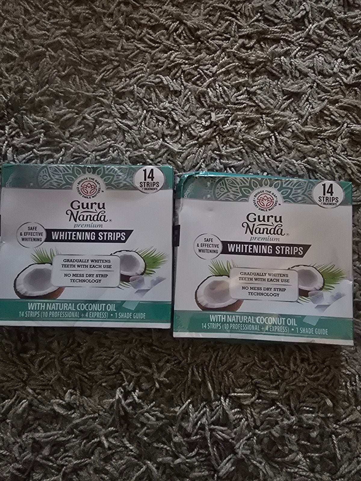 Guru Nanda Whitening Strips met Kokosolie (2x 14 strips), Ophalen of Verzenden