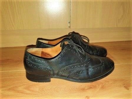 Van Bommel mt.42 (8 H) veterschoenen zwart geperforeerd leer, Zwart, Ophalen of Verzenden, Van Bommel, Gedragen