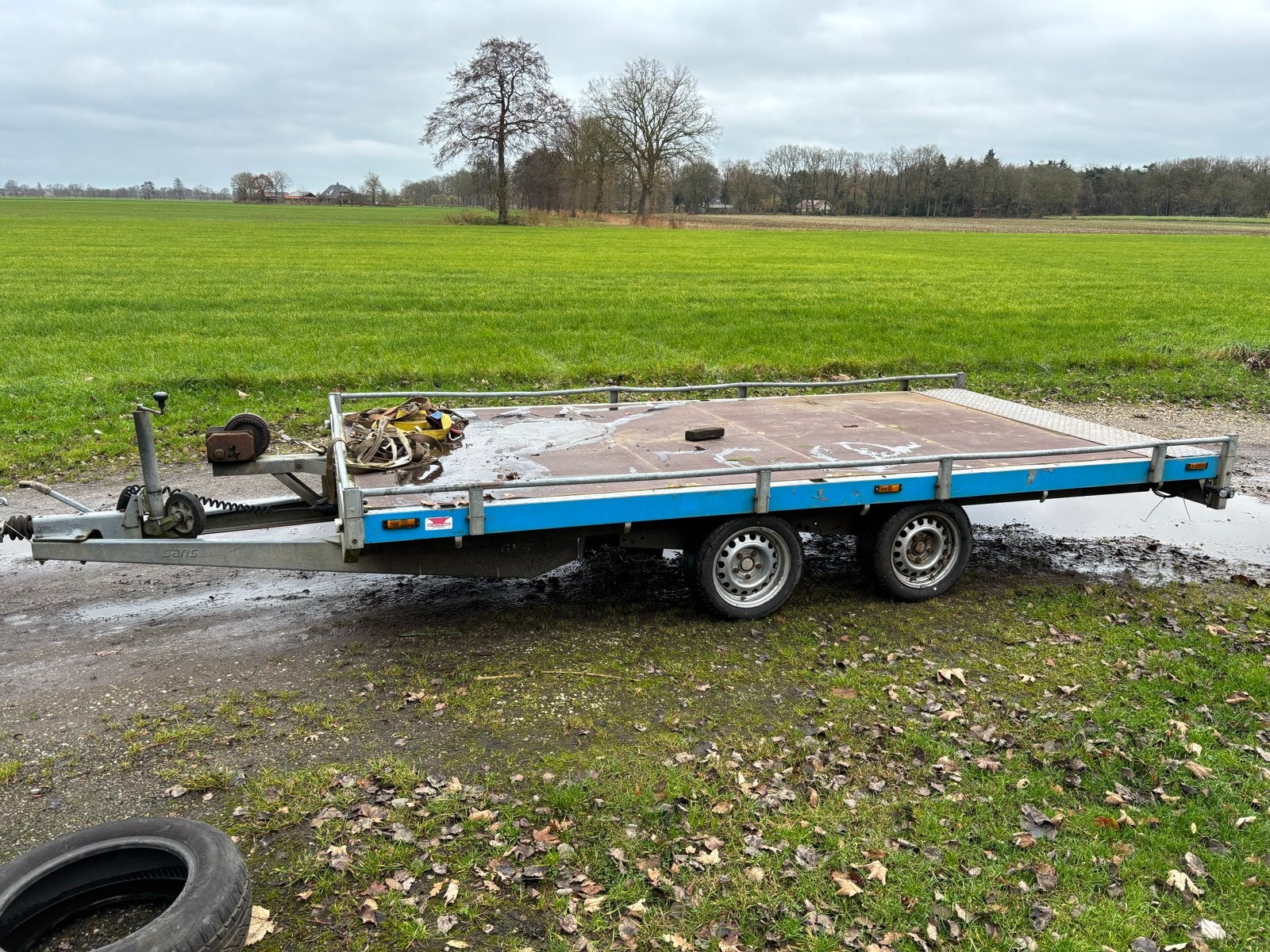 Robuuste autotransporter / plateauwagen multitransporter, Ophalen, Gebruikt
