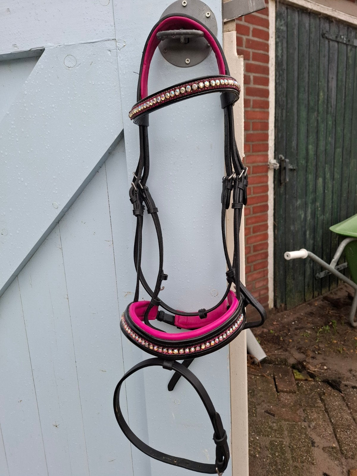 Hoofdstel cob/kleine full, Ophalen of Verzenden, Roze, Frontriem, Cob