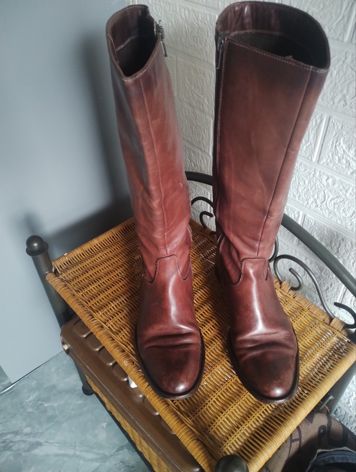 Linea Zeta Bruine leren hoge laarzen, maat 38, Kleding | Dames, Schoenen, Hoge laarzen, Bruin, Ophalen of Verzenden, Linea Zeta