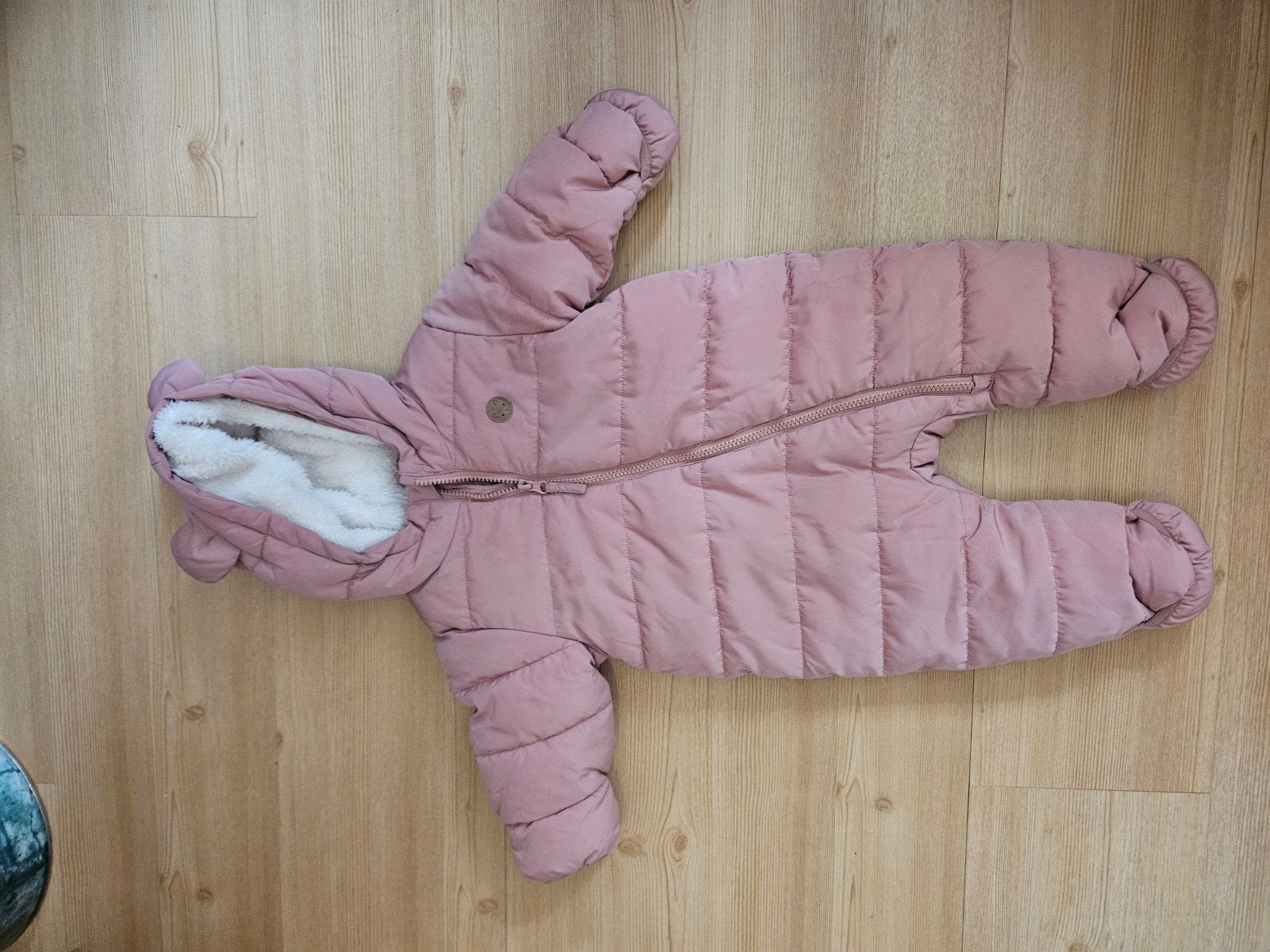 Roze H&M baby skipak/onesie - maat 68, Kinderen en Baby's, Ophalen of Verzenden, Zo goed als nieuw, H&M, Meisje