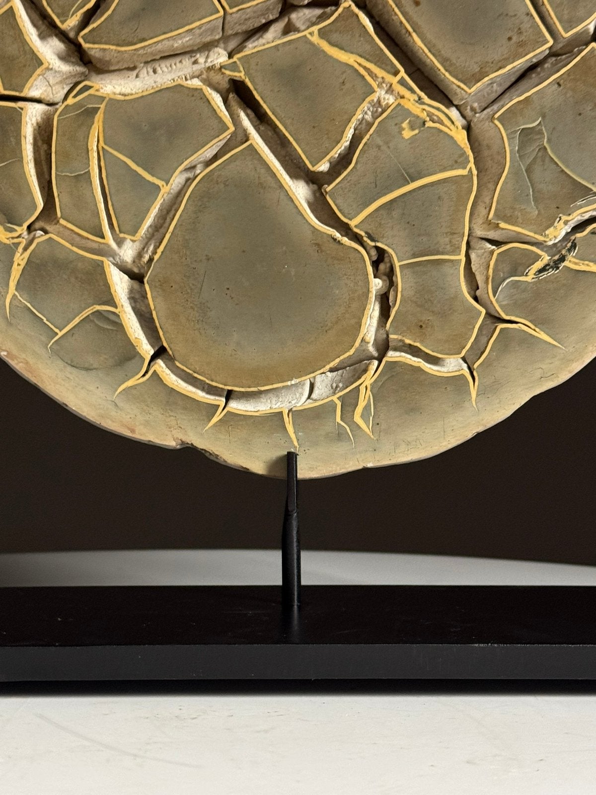 Septaria Nodule op custom standaard, Antiek en Kunst, Ophalen