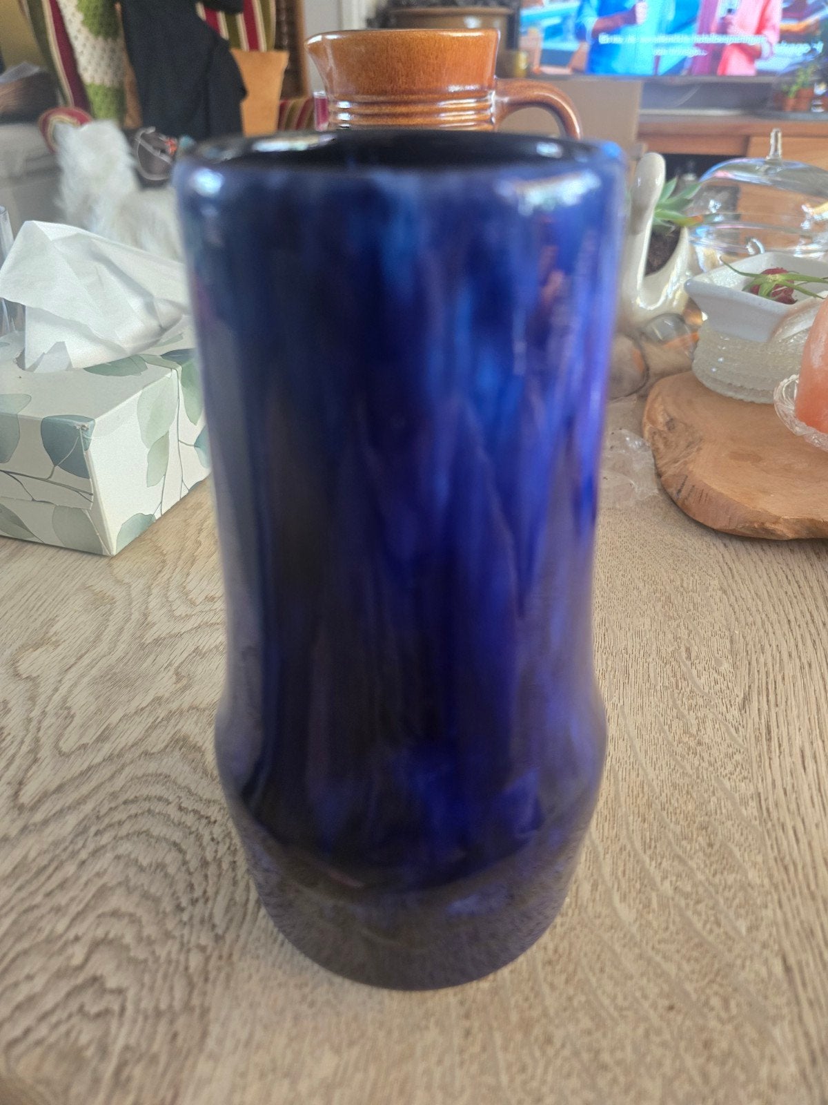 Scheurich Fat Lava Vaas - Model 529, Blauw, Jaren '60/'70, Antiek en Kunst, Antiek | Vazen, Ophalen of Verzenden