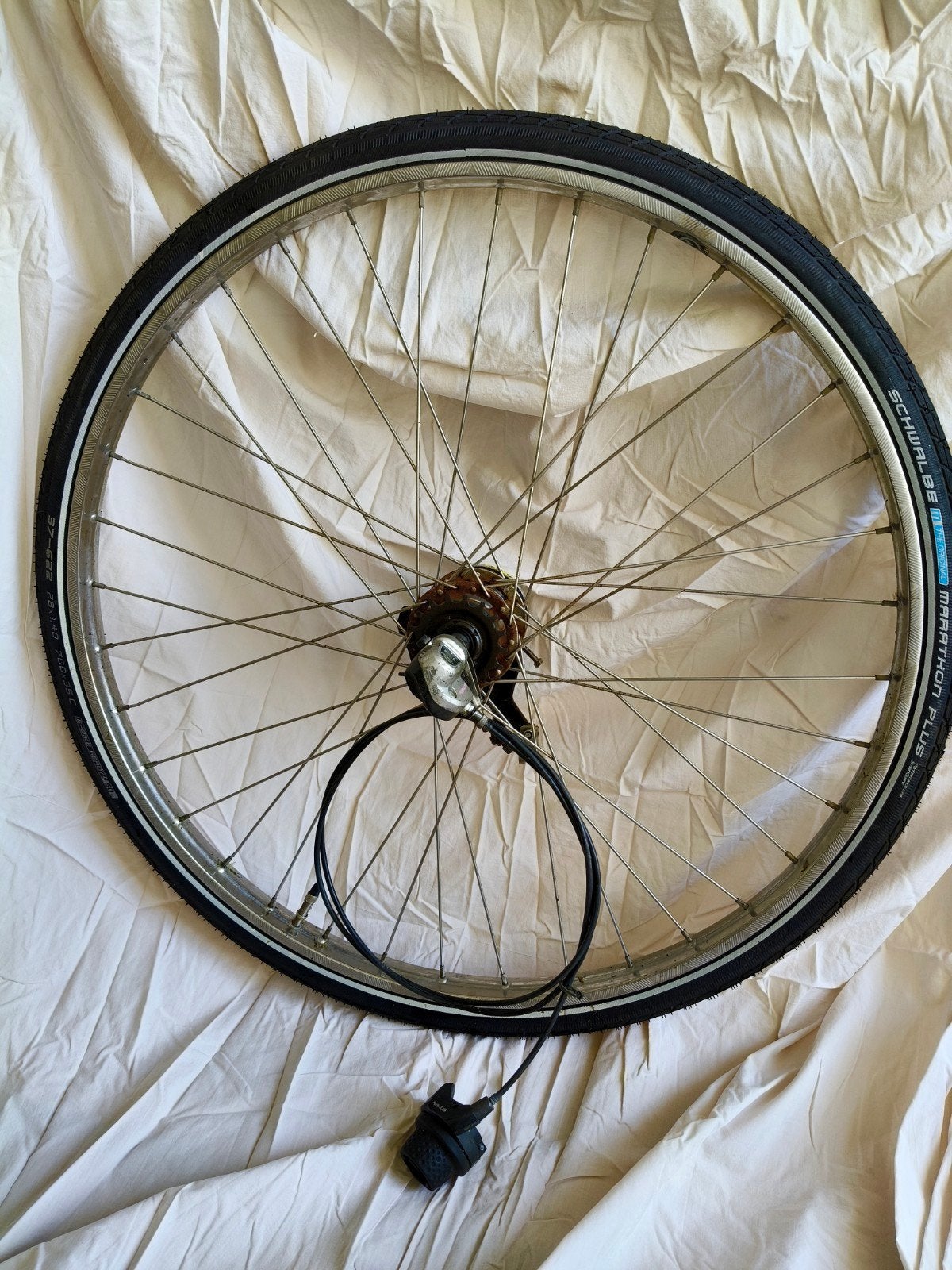 Rear wheel city bike, Ophalen