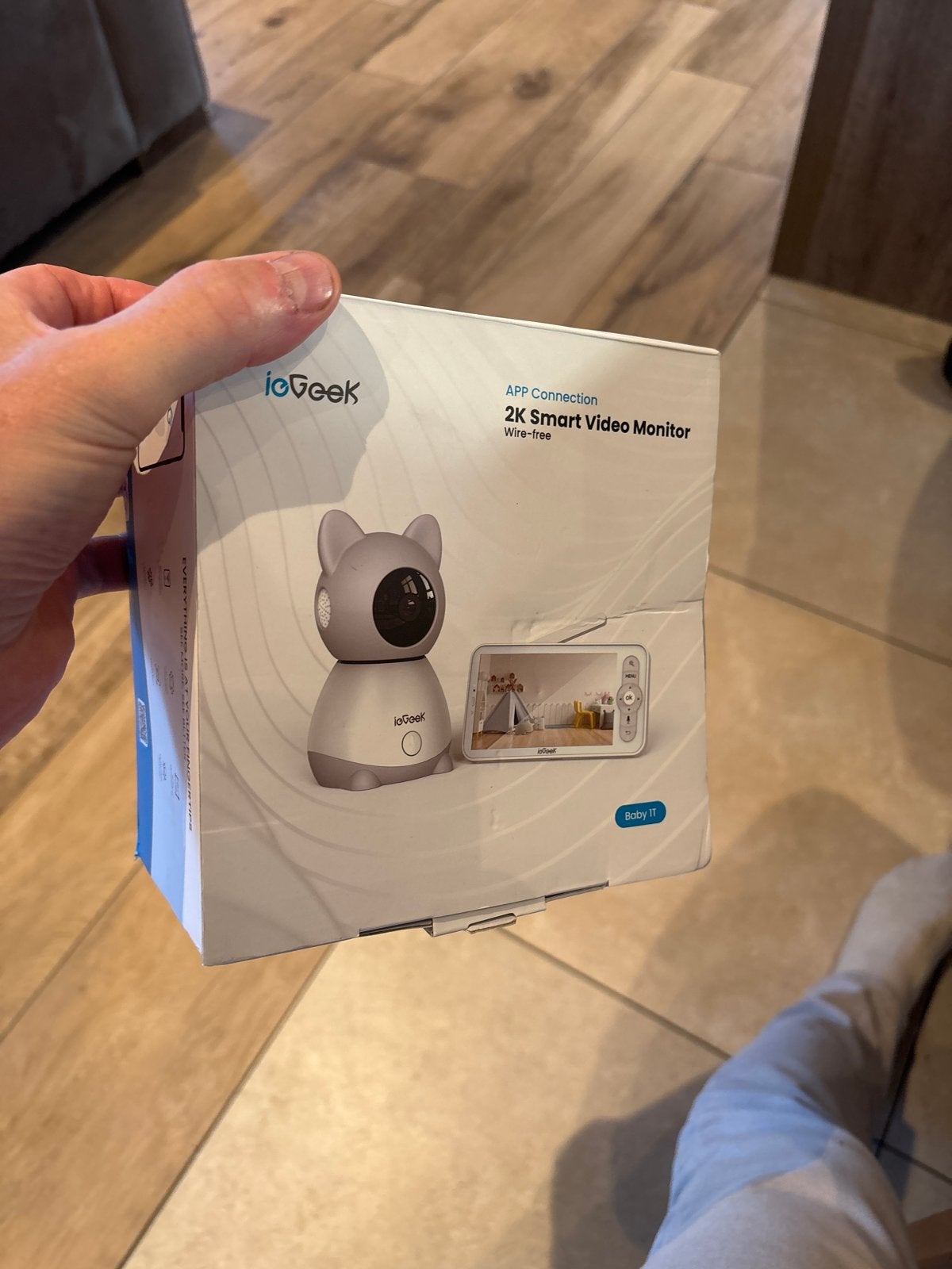 Nieuwe ioGeek 2K Smart Video Monitor - Babyfoon met camera, Kinderen en Baby's, Babyfoons, Ophalen of Verzenden, Nieuw, Camera