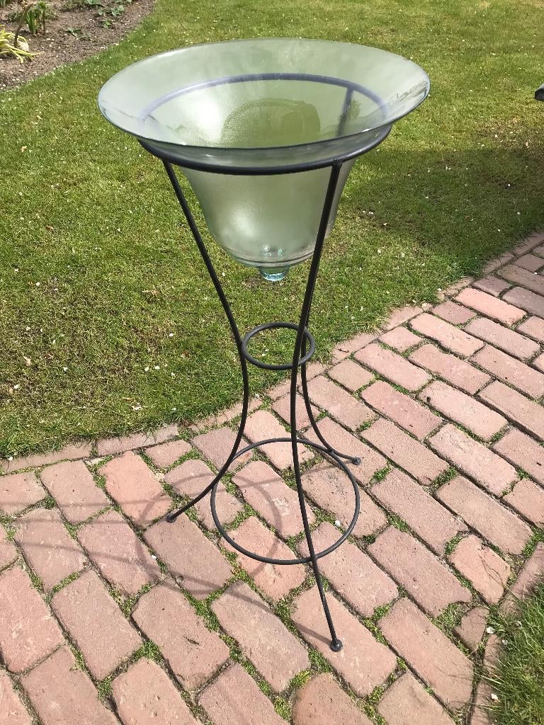 glazen schaal op poten, Ophalen, Schaal, Rond, Glas