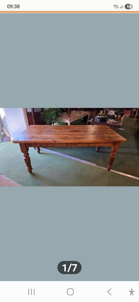 Antieke Granse boeren tafel 200 x 100, Antiek en Kunst, Ophalen