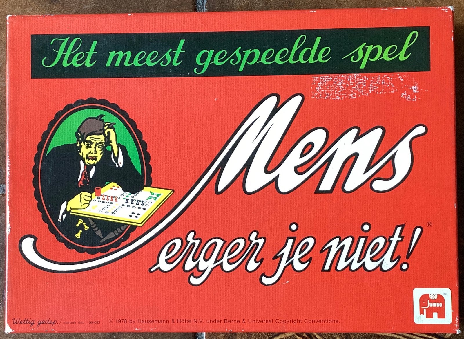 Mens erger je niet vintage 1978 met dubbelzijdig speelbord, Hobby en Vrije tijd, Gezelschapsspellen | Bordspellen, Ophalen of Verzenden