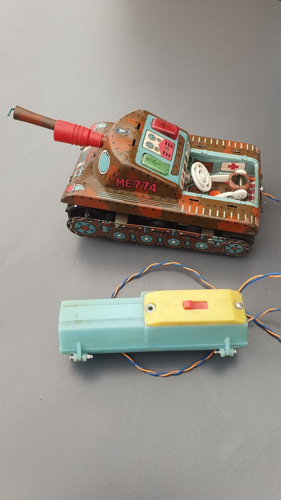Blikken tank vintage, Ophalen, Gebruikt