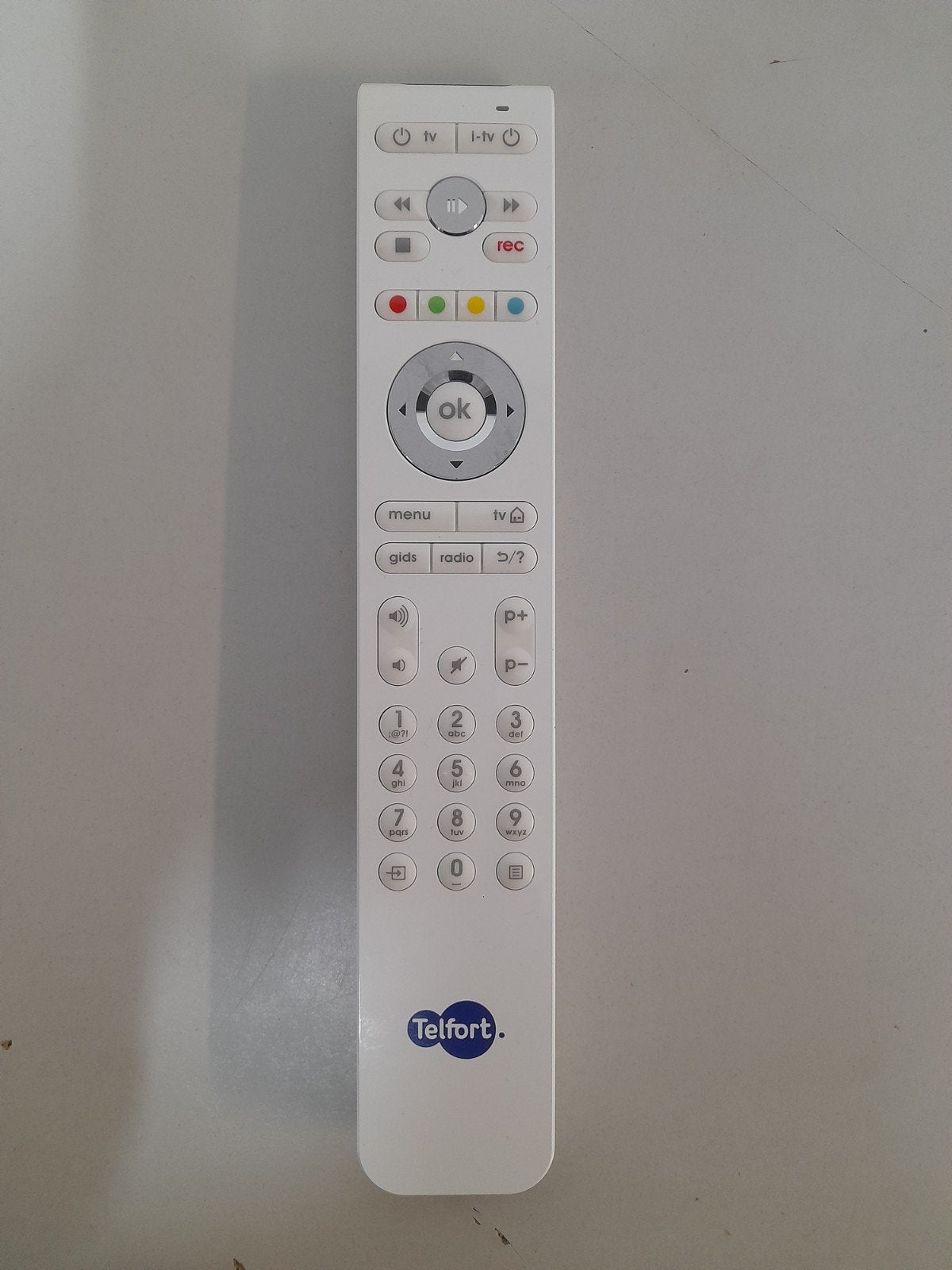 Telfort / KPN interactieve tv afstandsbediening, Ophalen of Verzenden, Gebruikt, Origineel, Mediaspeler