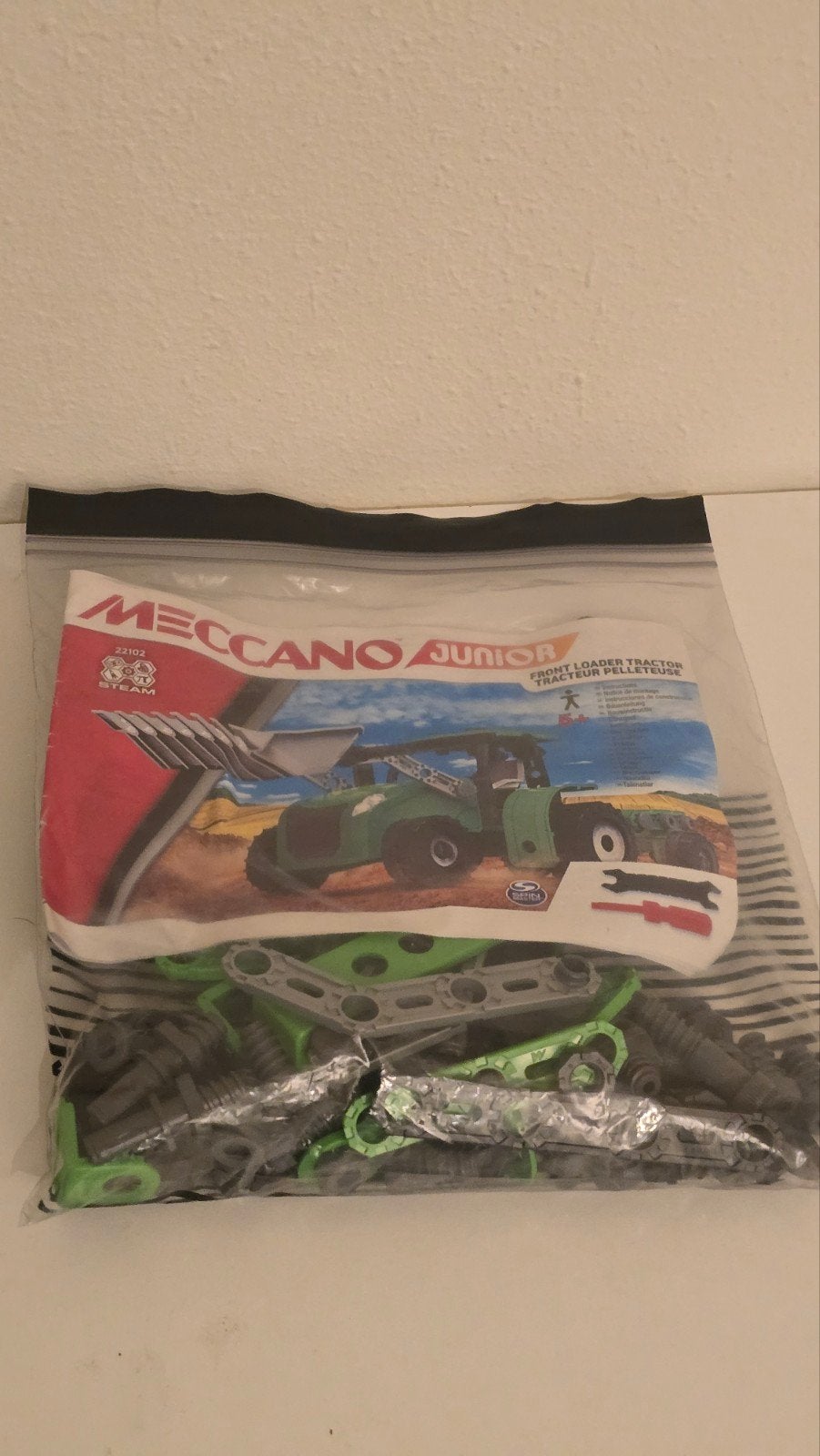 Meccano Junior Frontlader Tractor Bouwpakket, Ophalen, Zo goed als nieuw, Overige merken