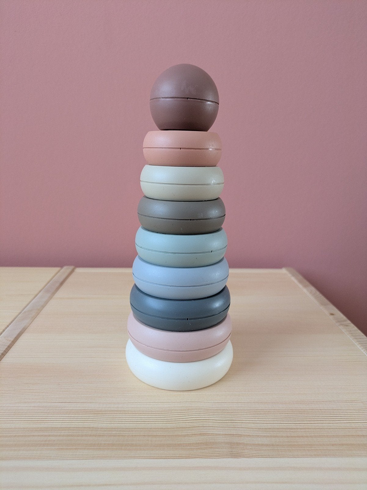 Mushie Ringtoren / stapeltoren - Zo goed als nieuw, Ophalen, Zo goed als nieuw, Overige typen