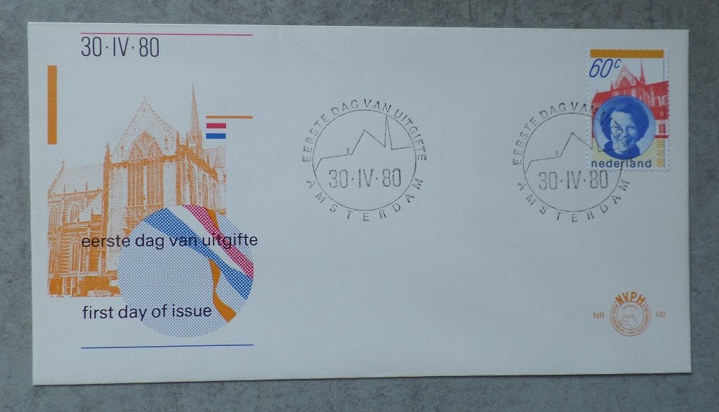 Eerstedag envelop Nederland nr 183, Ophalen of Verzenden, Onbeschreven, Nederland