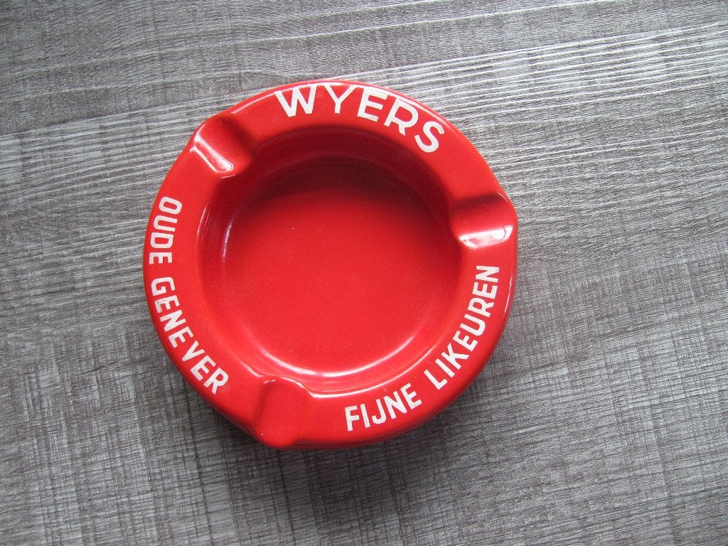 Wyers Oude Genever - oude asbak, Ophalen of Verzenden, Zo goed als nieuw, Gebruiksvoorwerp
