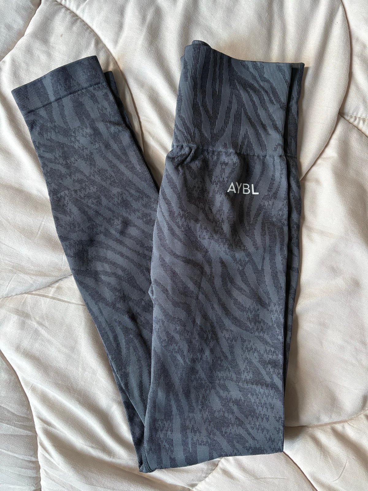 AYBL sport Legging - Grijs met Zebraprint - Maat XS, Verzenden, Maat 34 (XS) of kleiner, Grijs, Fitness of Aerobics