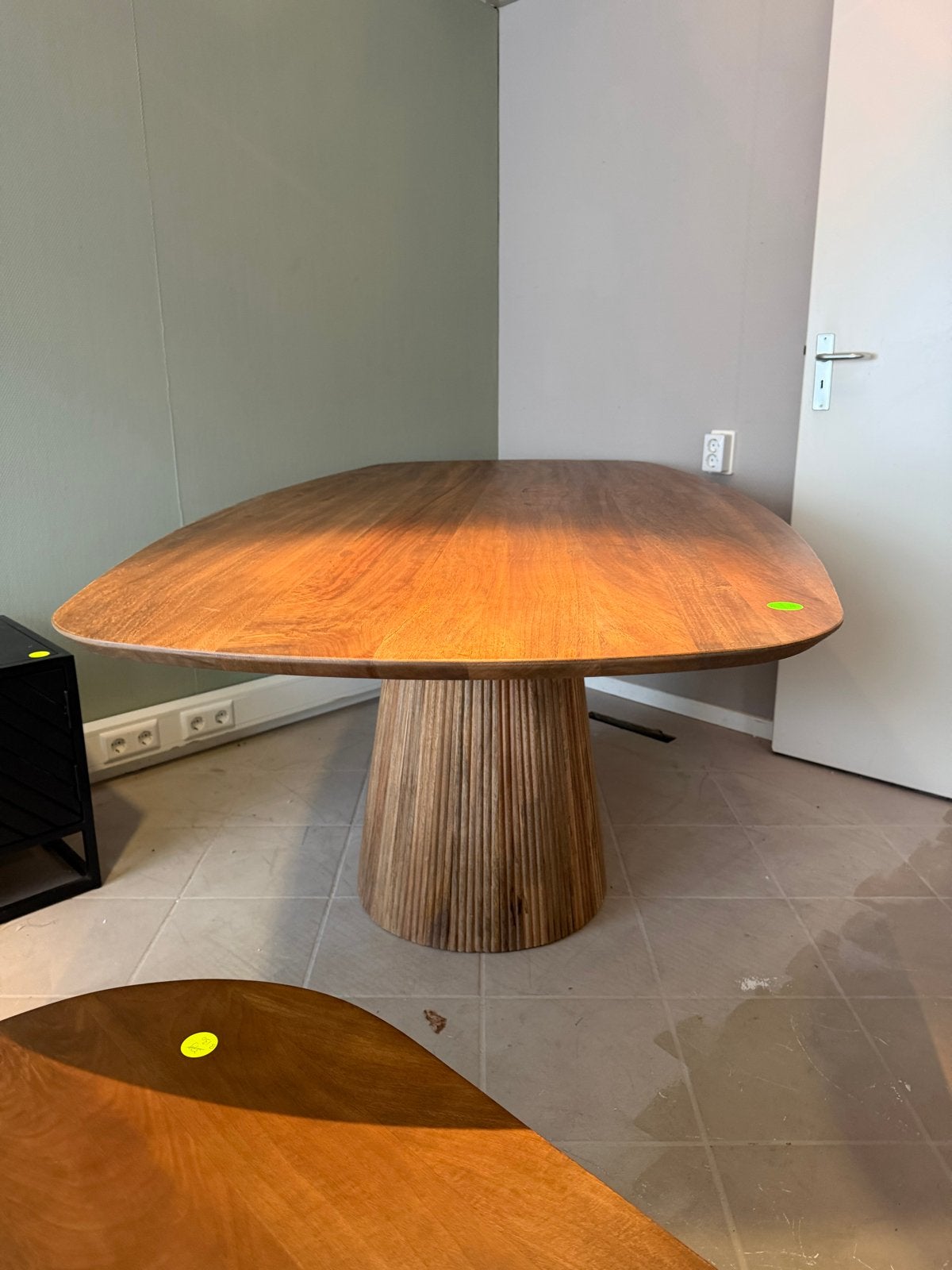 Nieuwe Mangohouten Deens Ovale Eettafel - 216x105x78 cm, Ophalen, Japandi, 100 tot 150 cm, Vijf personen of meer