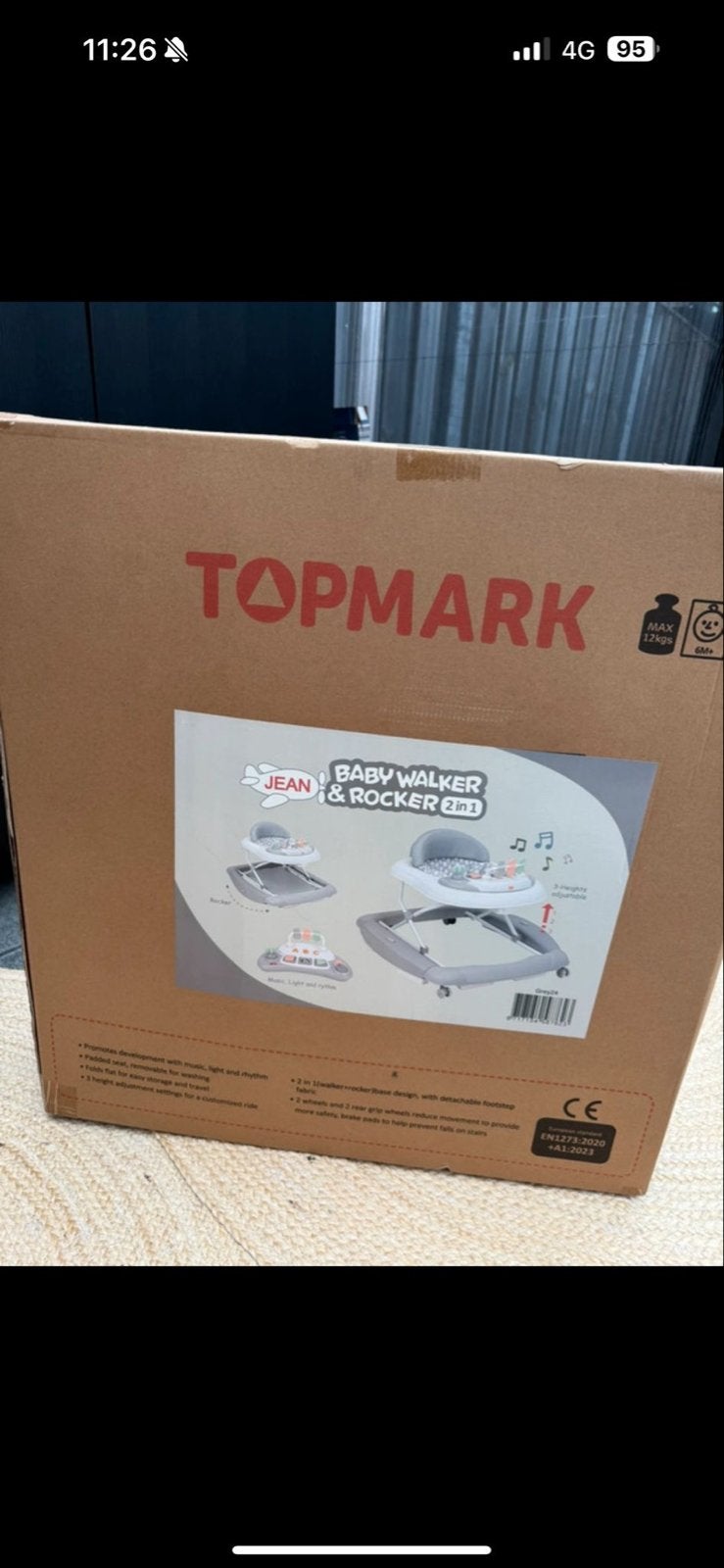 TOPMARK Jean Baby Walker & Rocker 2-in-1, Ophalen of Verzenden, Nieuw, Overige typen, Met licht