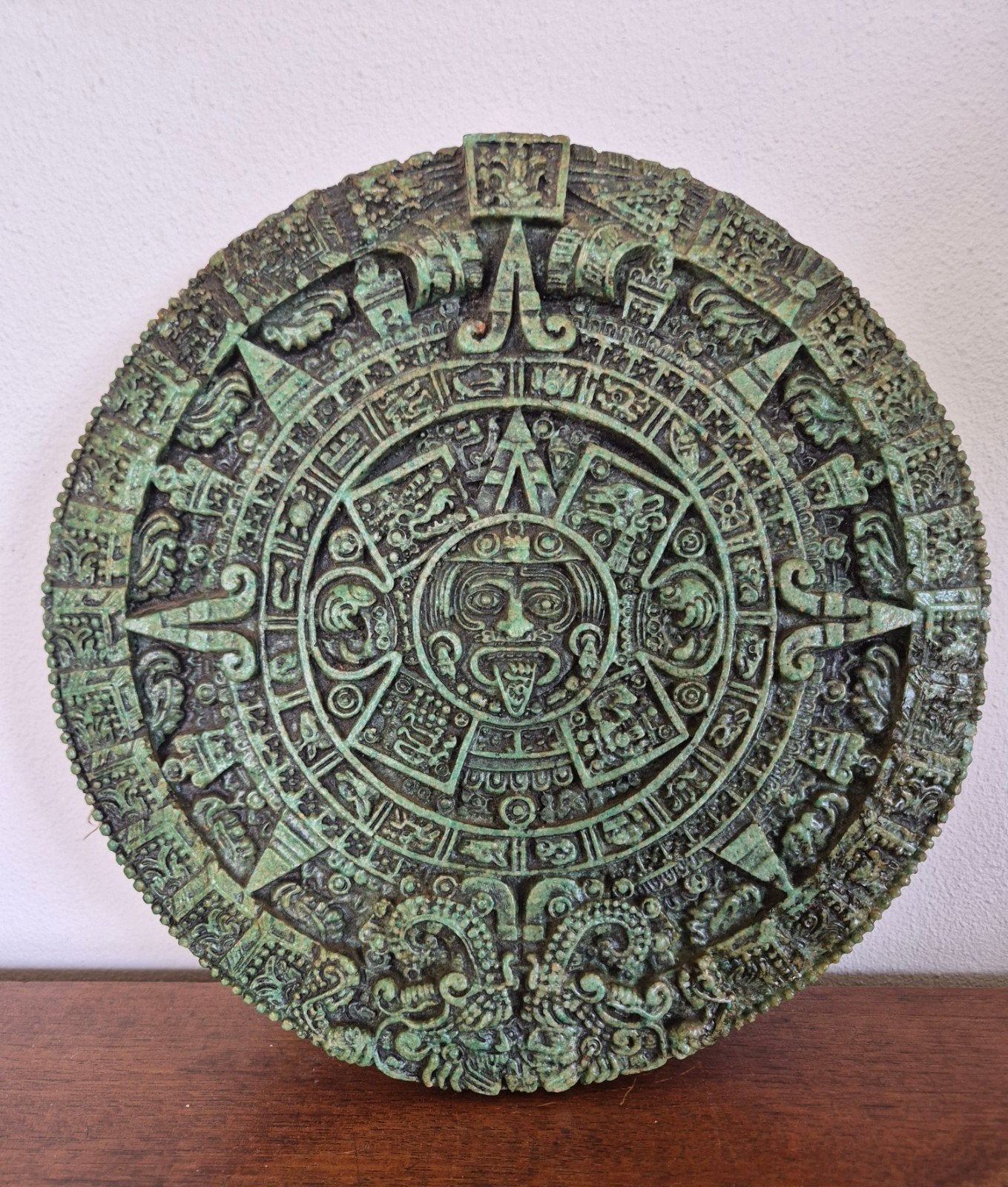 Vintage Azteekse Kalender, 29 cm Zonsteen, Antiek en Kunst, Ophalen of Verzenden