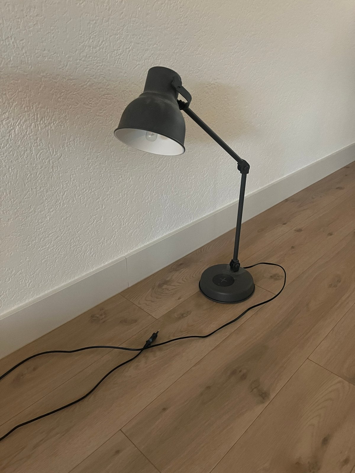 Verstelbare bureaulamp/leeslamp, donkergrijs, Gebruikt, 100 tot 150 cm, Metaal, E27 (groot)